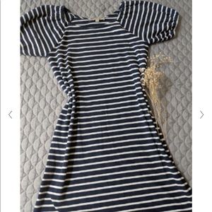 Loft Nautical Capped Sleeve Dress
